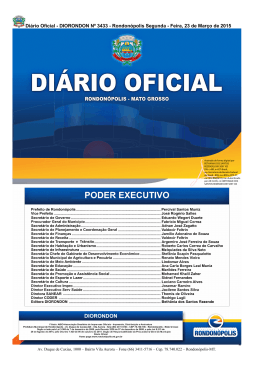 Diário Oficial - DIORONDON Nº 3433 - Rondonópolis