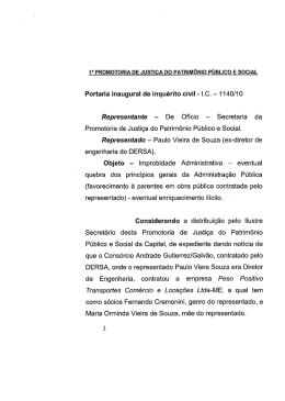 Portaria inaugural de inquérito civil - LC.