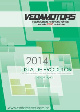 Catálogo Vedamotors 2014