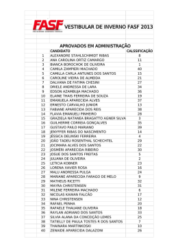 VESTIBULAR DE INVERNO FASF 2013