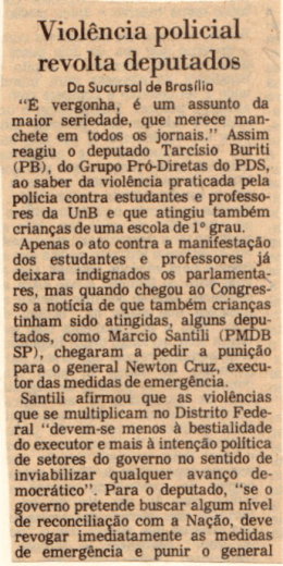 Violência policial revolta deputados