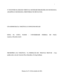 A MICROF&Iacute;SICA DA VIOL&Ecirc;NCIA NA FORMA&Ccedil;&Atilde;O