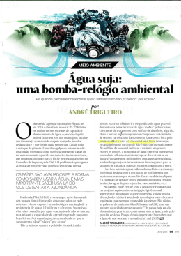 ` Água suja: uma bomba-relógio ambiental