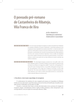 O povoado pr&eacute; ‑romano de Castanheira do Ribatejo, Vila Franca de