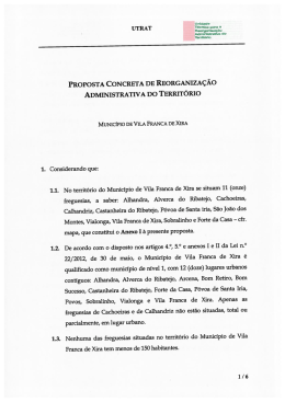 proposta concreta de reorganização administrativa do território
