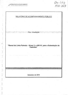 Relatório de acompanhamento público - SIAIA