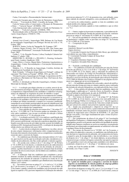 Di&aacute;rio da Rep&uacute;blica, 2.&ordf; s&eacute;rie &mdash; N.&ordm; 231 &mdash; 27 de Novembro de 2009