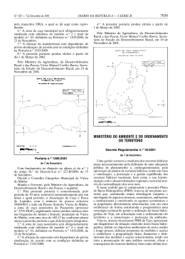 Decreto Regulamentar n.&ordm; 18/2001, de 7 de Dezembro