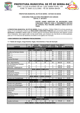 prefeitura municipal de p&eacute; de serra-ba