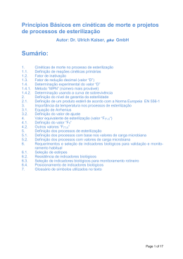 Pr&iacute;ncipios b&aacute;sicos em cin&eacute;ticas de morte e projetos de processos de