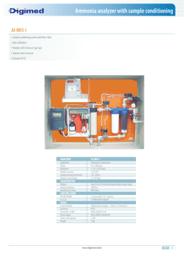 Ammonia analyzer with sample conditioning
