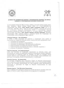 Universidade Eduardo Mondlane - Universidade Federal de Minas