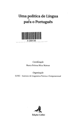 Uma política de Língua para o Português