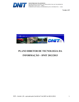 plano Diretor De Tecnologia da Informa&ccedil;&atilde;o