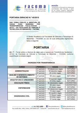 PORTARIA DIRACAD N.º 45/2015 – Que torna público a
