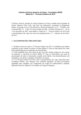 Edital do Vestibular de 2015.2