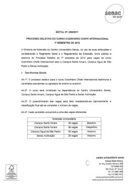 . BIIHC - Senac S&atilde;o Paulo