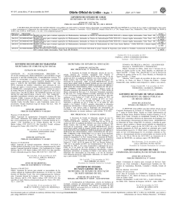 Publica&ccedil;&atilde;o do aviso - Di&aacute;rio Oficial da Uni&atilde;o - Deop-MG