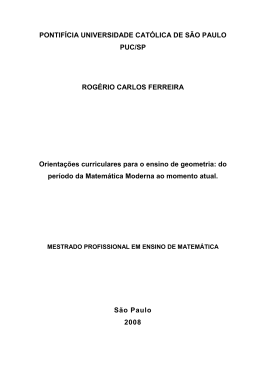 PONTIF&Iacute;CIA UNIVERSIDADE CAT&Oacute;LICA DE S&Atilde;O PAULO PUC/SP