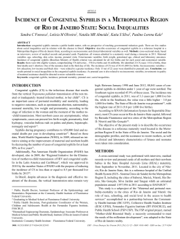 INCIDENCE OF CONGENITAL SYPHILIS IN A