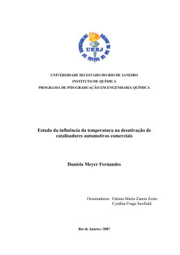 Estudo da influ&ecirc;ncia da temperatura na desativa&ccedil;&atilde;o de