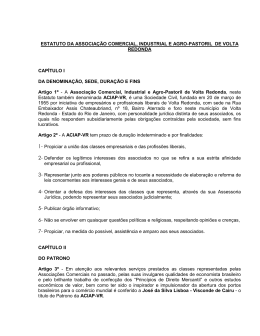 estatuto da associa&ccedil;&atilde;o comercial, industrial e agro