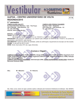 UniFOA – CENTRO UNIVERSITÁRIO DE VOLTA REDONDA/2015 2