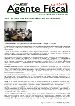 DS/RJ se reúne com Auditores lotados em Volta Redonda