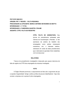 Processo PGT/CCR/nº 1686/2010