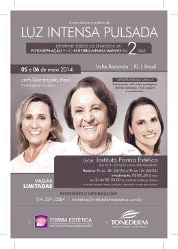 Flyer Curso de Luz Intensa Pulsada Volta Redonda