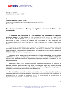 APCBS – nº 09/2014 Volta Redonda, 16 de abril de