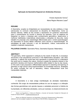 Aplicação da Geometria Espacial em Ambientes Diversos Viviane