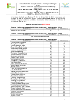 An&aacute;lise - Edital Pronatec Cadastro reserva - Final