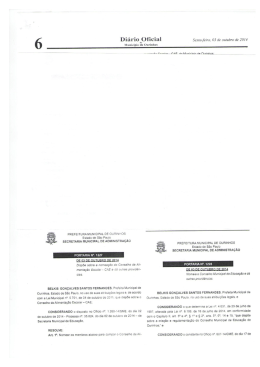 PREFEITURA MUNICIPAL DE OURINHOS Estado de São Paulo