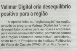 Valimar digital cria desequilíbrio positivo para a região