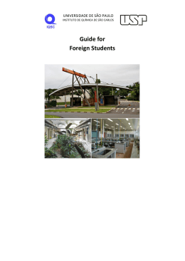 Guide for Foreign Students - São Carlos Institute of Chemistry