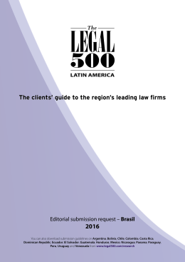The clients` guide to the region`s leading law firms 2016
