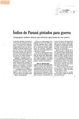 Indios do Paran&aacute; pintados para guerra