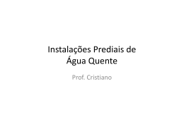 Instalações Prediais de Instalações Prediais de Água Quente g Q