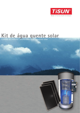 Kit de água quente solar