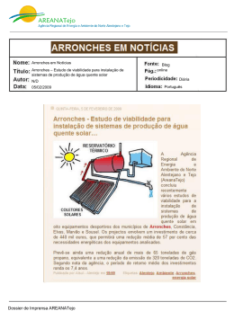 Arronches_Estudos viabilidade água quente solar