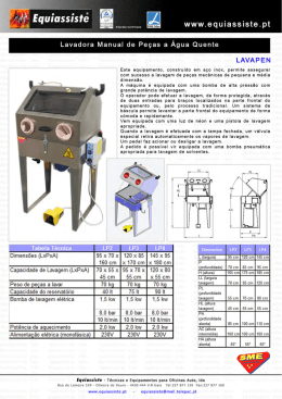 Lavadora Manual de Peças a Água Quente LAVAPEN
