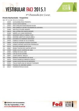 Chamada por Curso Direito Bacharelado