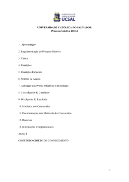 Manual do Candidato