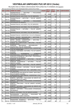 VESTIBULAR UNIFICADO PUC-SP-2012 (Ver&atilde;o)