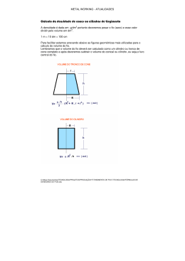 Cálculo da densidade de cones ou cilindros de