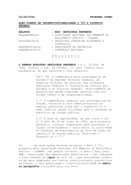 voto do Relator - Supremo Tribunal Federal