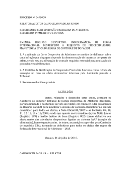 processo n0 04/2009 relator: auditor caupolican padilha junior