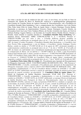 Ata da 458&ordf; reuni&atilde;o do Conselho Diretor, de 31/10/2007