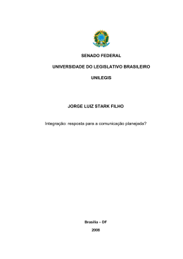 SENADO FEDERAL UNIVERSIDADE DO LEGISLATIVO